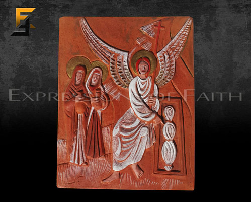 WA001 Pottery angel scene 001 500x401 - Angel on Clay
