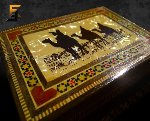 Camel Marquetry Box
