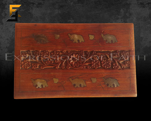 Elephant Carved Jewellery Box