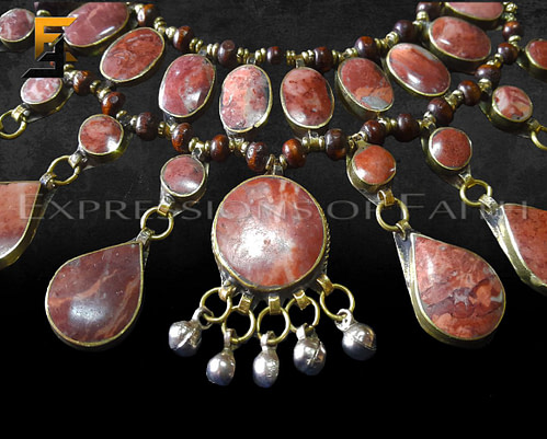 Afghan Pink Jasper Necklace